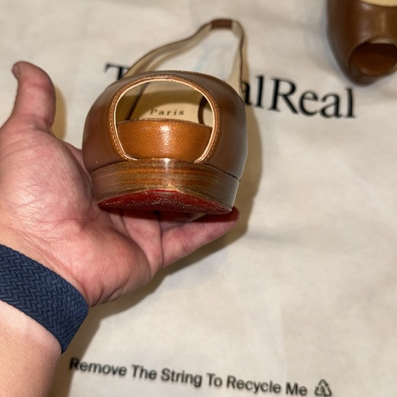 Cognac Christian Louboutin calf leather heels, size 36 (5.5/6 US) - Picture 10 of 13